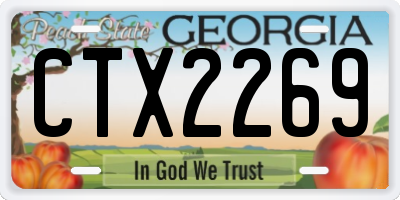 GA license plate CTX2269