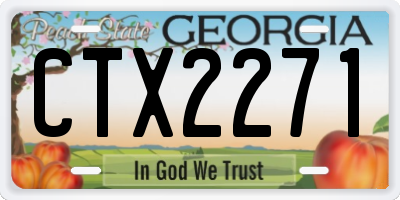 GA license plate CTX2271