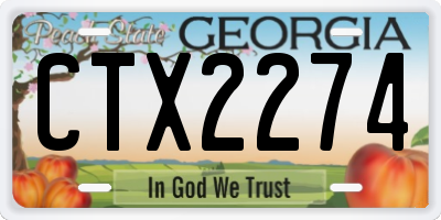 GA license plate CTX2274