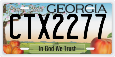 GA license plate CTX2277