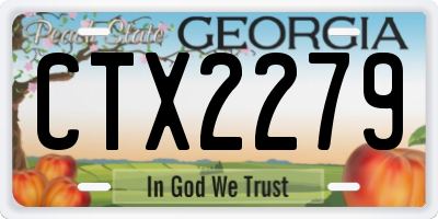 GA license plate CTX2279