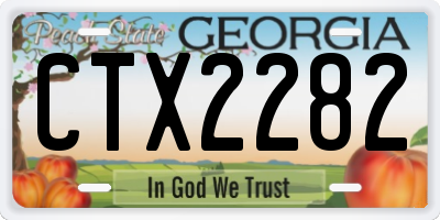 GA license plate CTX2282