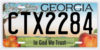 GA license plate CTX2284