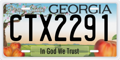 GA license plate CTX2291