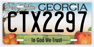 GA license plate CTX2297