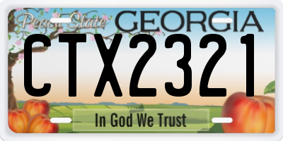GA license plate CTX2321