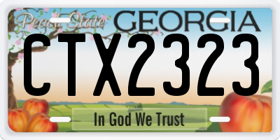 GA license plate CTX2323