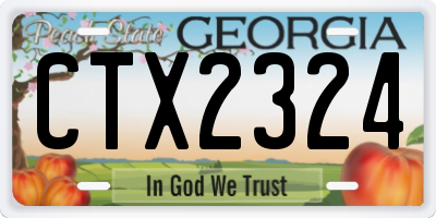 GA license plate CTX2324