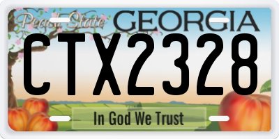 GA license plate CTX2328