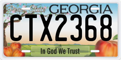 GA license plate CTX2368