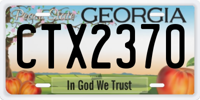 GA license plate CTX2370