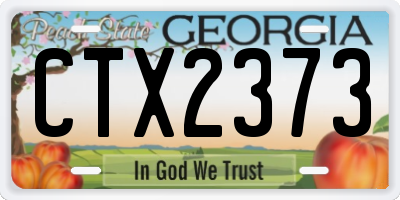 GA license plate CTX2373