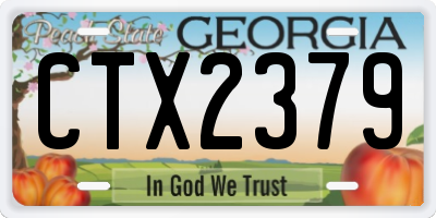 GA license plate CTX2379
