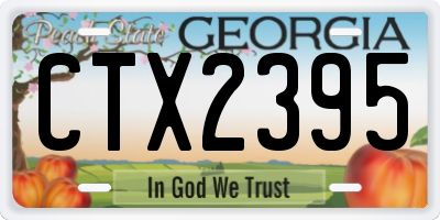 GA license plate CTX2395