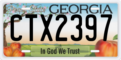 GA license plate CTX2397