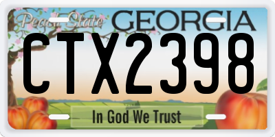 GA license plate CTX2398