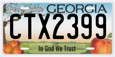 GA license plate CTX2399