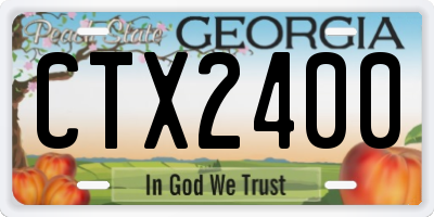 GA license plate CTX2400