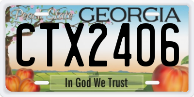 GA license plate CTX2406