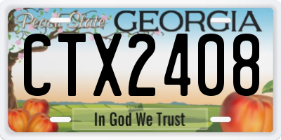 GA license plate CTX2408