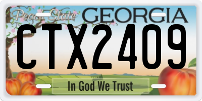 GA license plate CTX2409