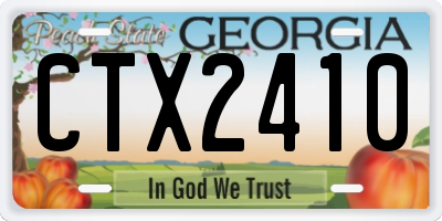GA license plate CTX2410