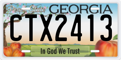 GA license plate CTX2413
