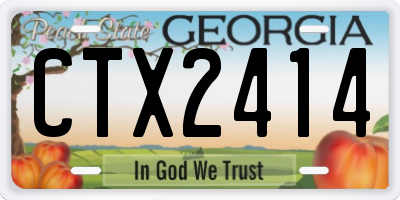 GA license plate CTX2414