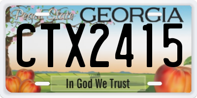 GA license plate CTX2415