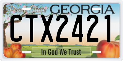 GA license plate CTX2421