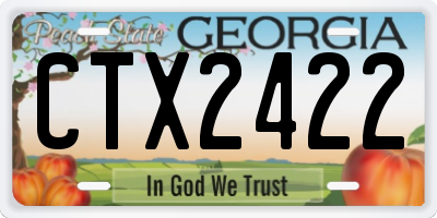 GA license plate CTX2422