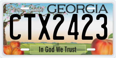 GA license plate CTX2423