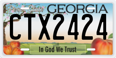 GA license plate CTX2424