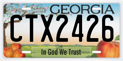 GA license plate CTX2426