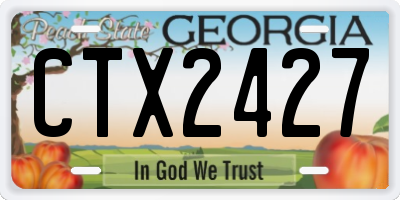 GA license plate CTX2427
