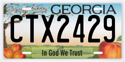 GA license plate CTX2429