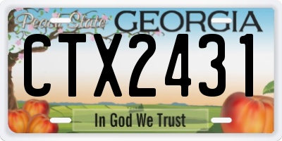 GA license plate CTX2431