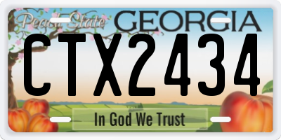 GA license plate CTX2434