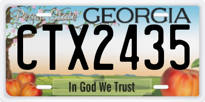 GA license plate CTX2435