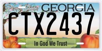 GA license plate CTX2437