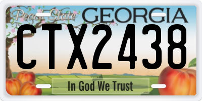GA license plate CTX2438