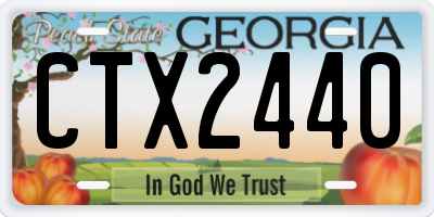 GA license plate CTX2440