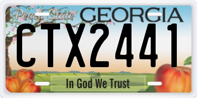 GA license plate CTX2441