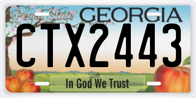 GA license plate CTX2443