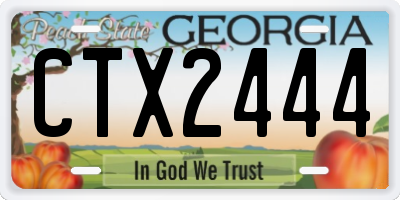 GA license plate CTX2444