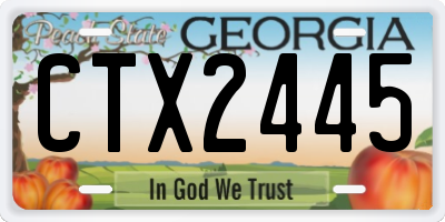 GA license plate CTX2445