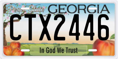 GA license plate CTX2446