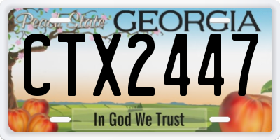 GA license plate CTX2447