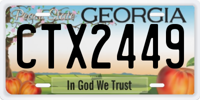 GA license plate CTX2449
