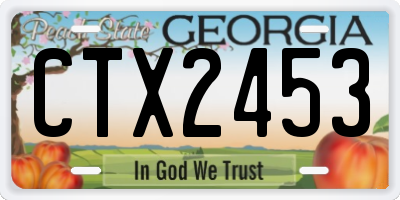 GA license plate CTX2453